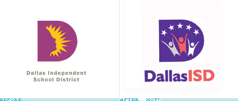 DISD Logo, Before and After