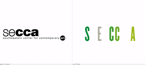 SECCA Logo, Before and After