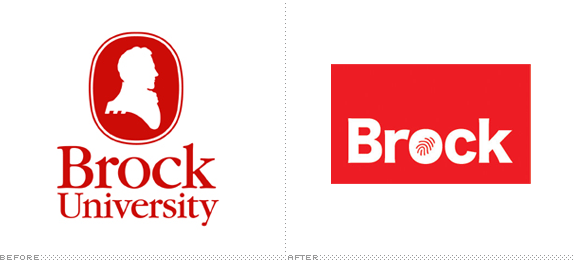 Brock University Logo, Before and After