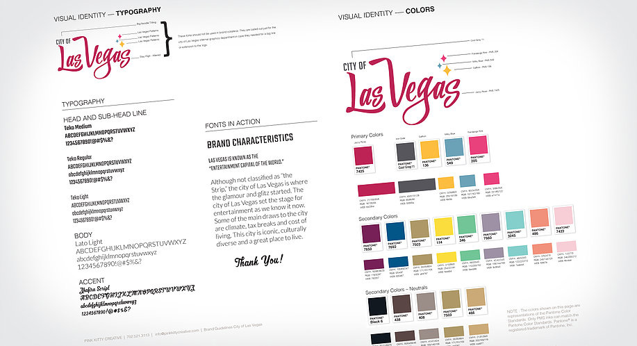 Pink Kitty Creative  City of Las Vegas logo design