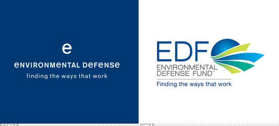 EDF Logo, Before and After