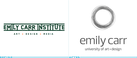 Emily Carr University of Art and Design Logo, Before and After