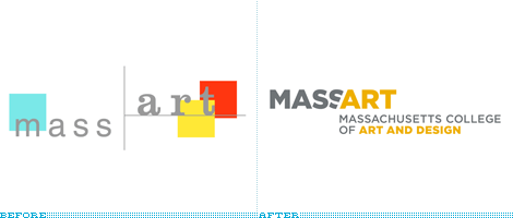 MassArt Logo, Before and After