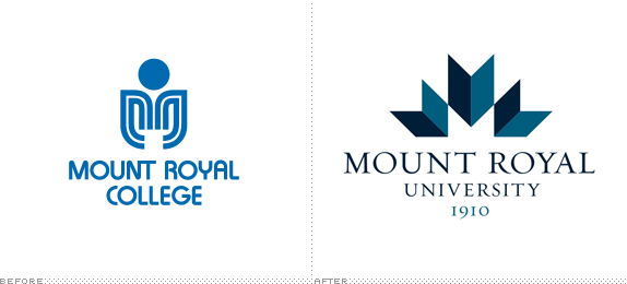 Mount Royal University Logo, Before and After