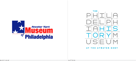 The Philadelphia History Museum Logo, Before and After