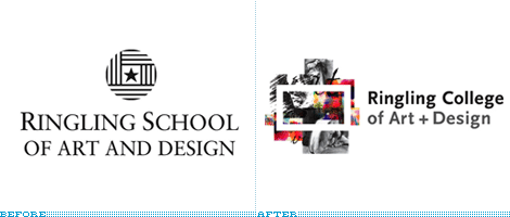 Ringling College of Art and Design Logo, Before and After