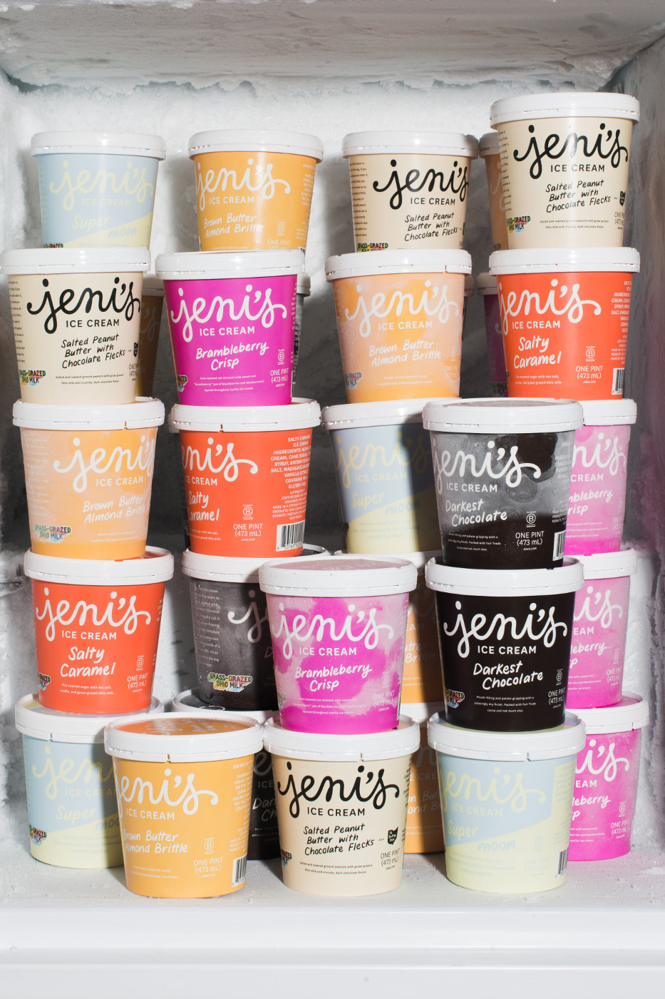 New Logo by Jessica Hische and Packaging done In-house for Jeni's Splendid Ice Creams