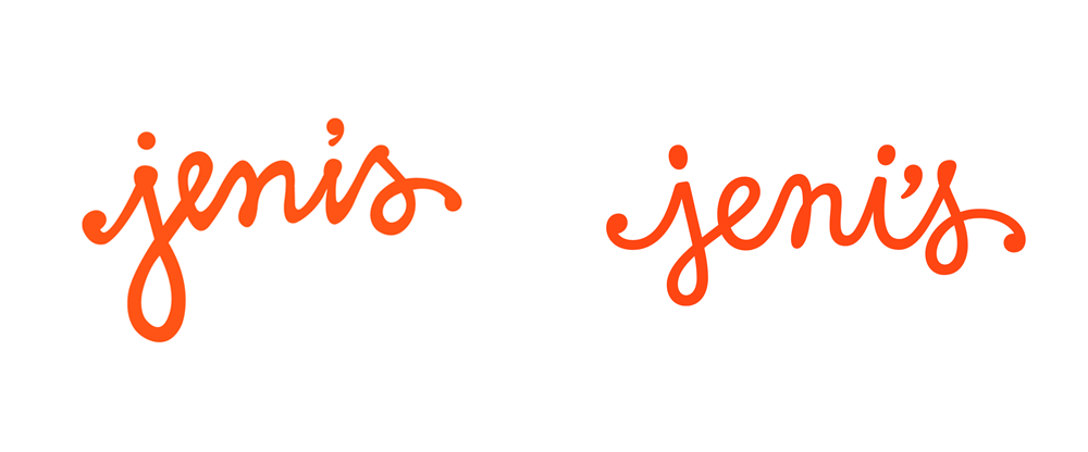 New Logo by Jessica Hische and Packaging done In-house for Jeni's Splendid Ice Creams