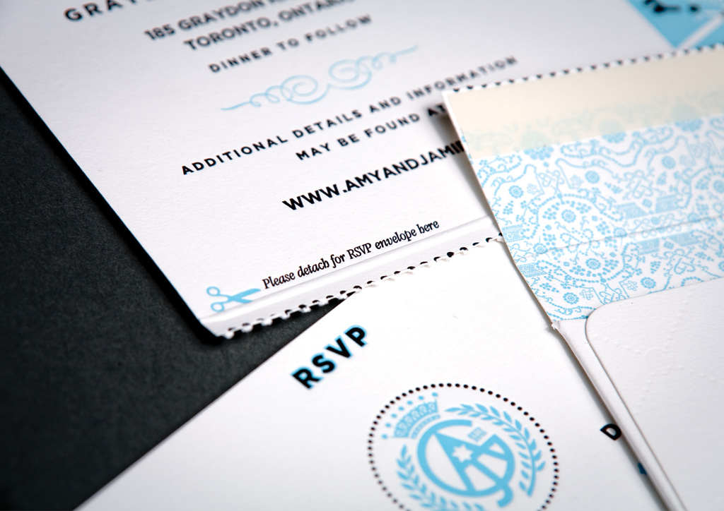 Wedding Invitation for Amy Kuchinsky and Jamie Gewurtz by The Directive Collective