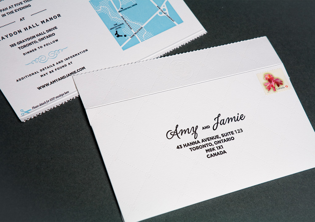 Wedding Invitation for Amy Kuchinsky and Jamie Gewurtz by The Directive Collective