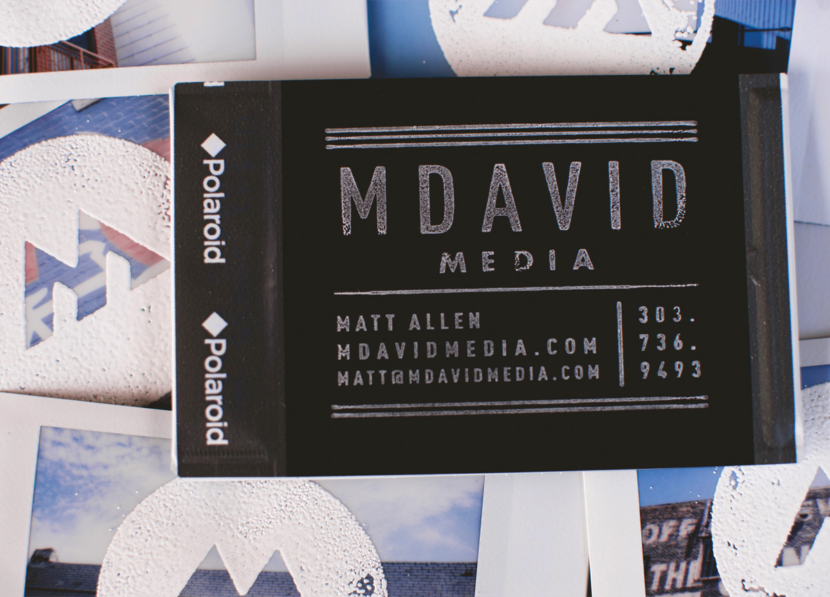 Business Card for M David Media by Brandon Harrison