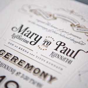 Wedding Invitation for Paul & Mary by Mary Rosamond Kunnath