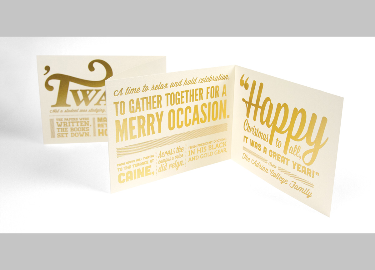 Holiday Card for Adrian College Office of Admissions by Adrian College