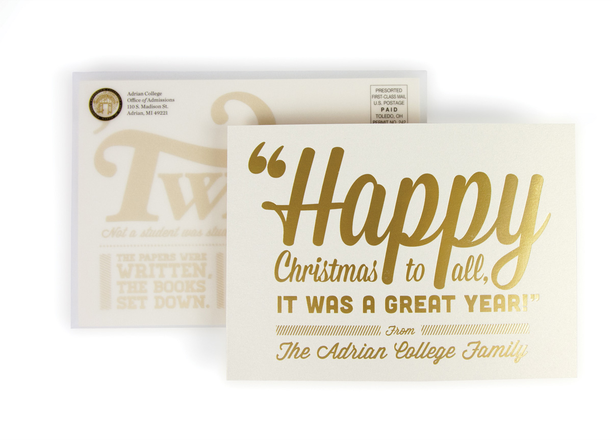 Holiday Card for Adrian College Office of Admissions by Adrian College