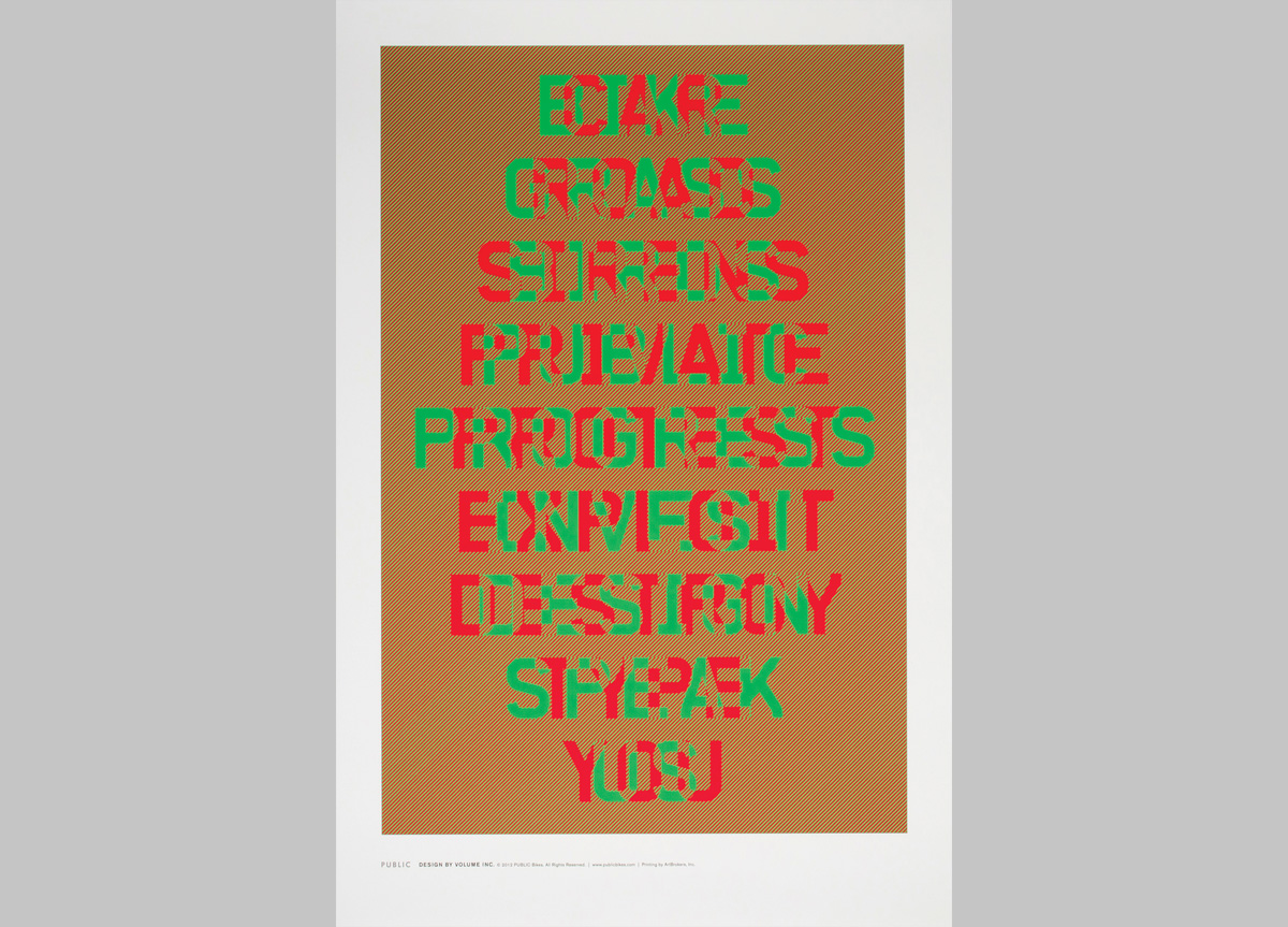 Poster for PUBLIC Bikes by Volume Inc.