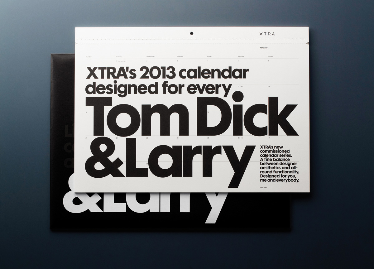 Calendar for XTRA by &Larry