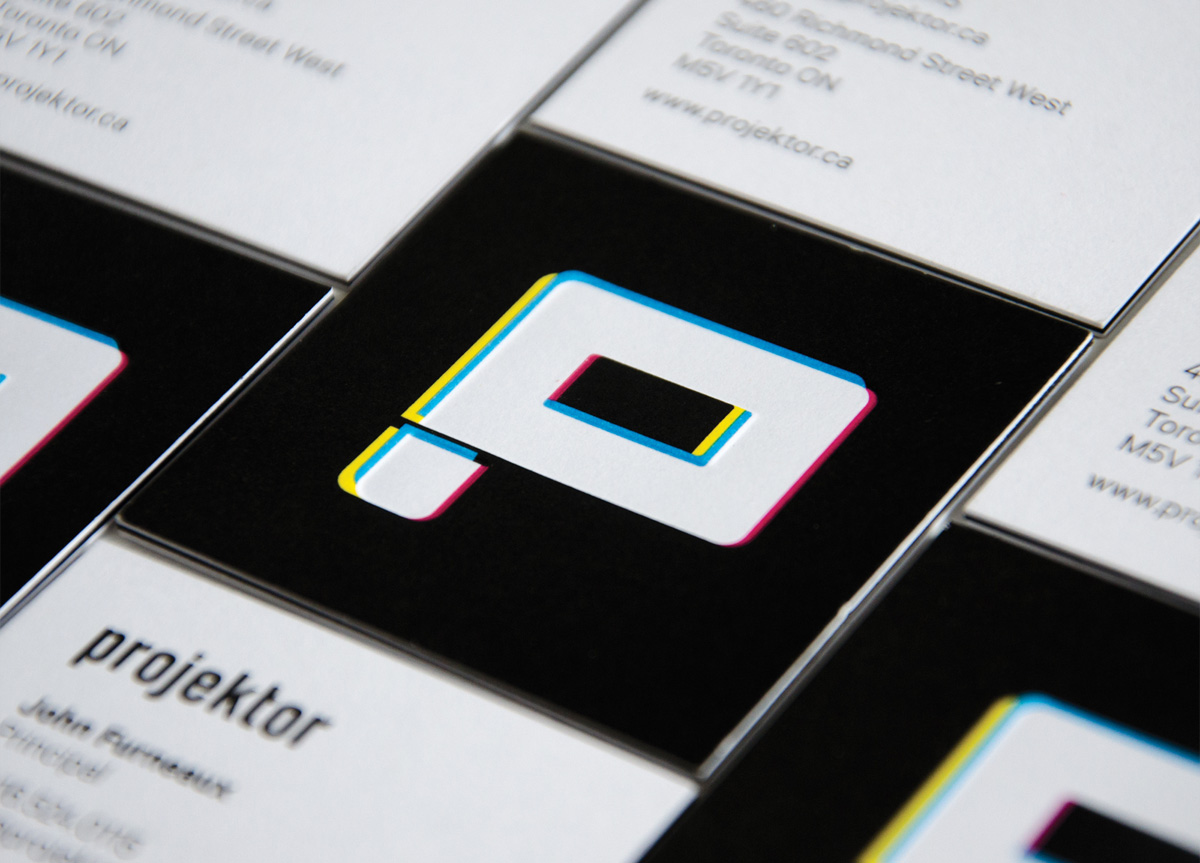 Business Card for/by Projektor Brand Image
