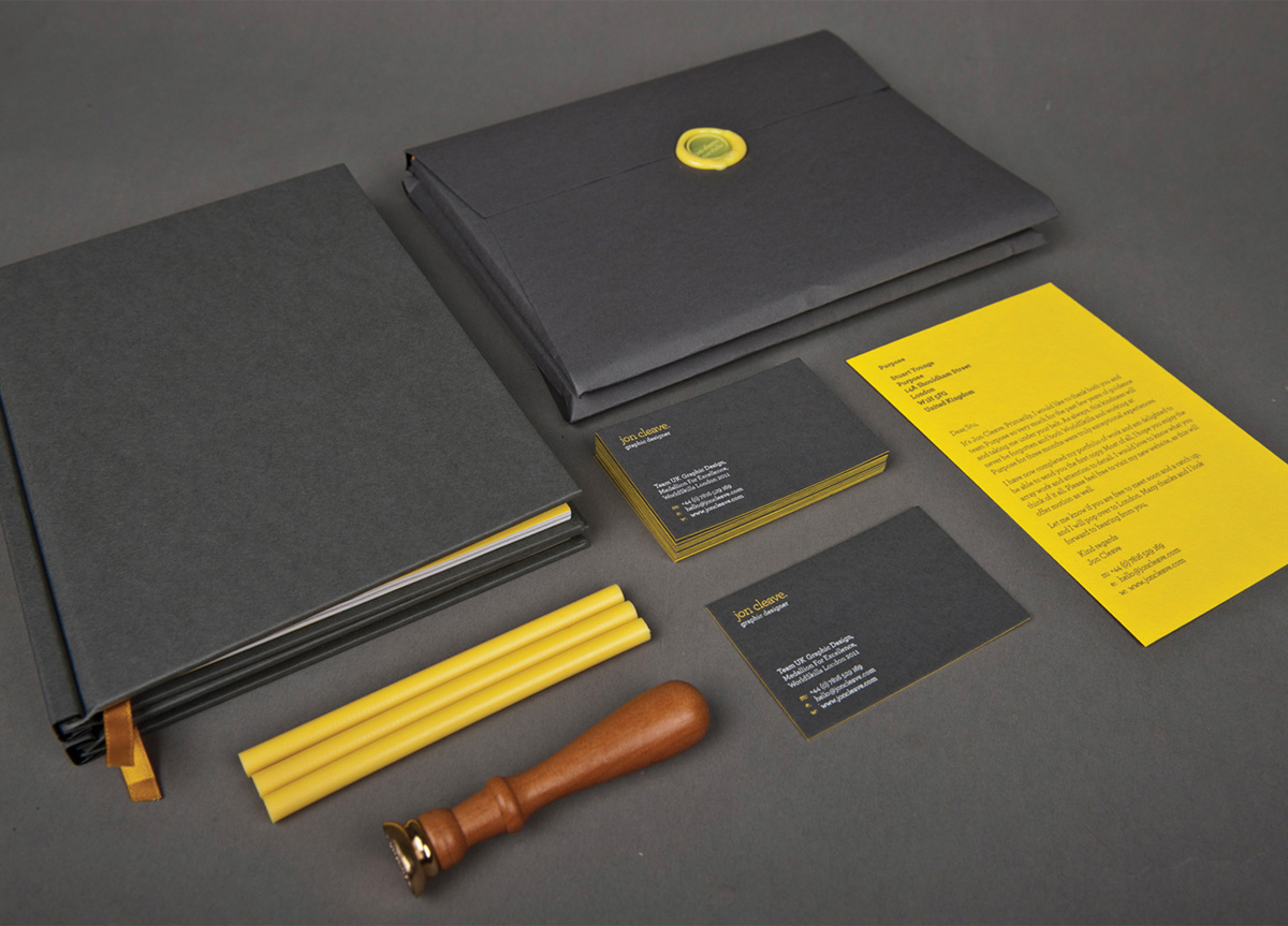 Portfolio Book and Business Cards for Self-promotion by Jon Cleave