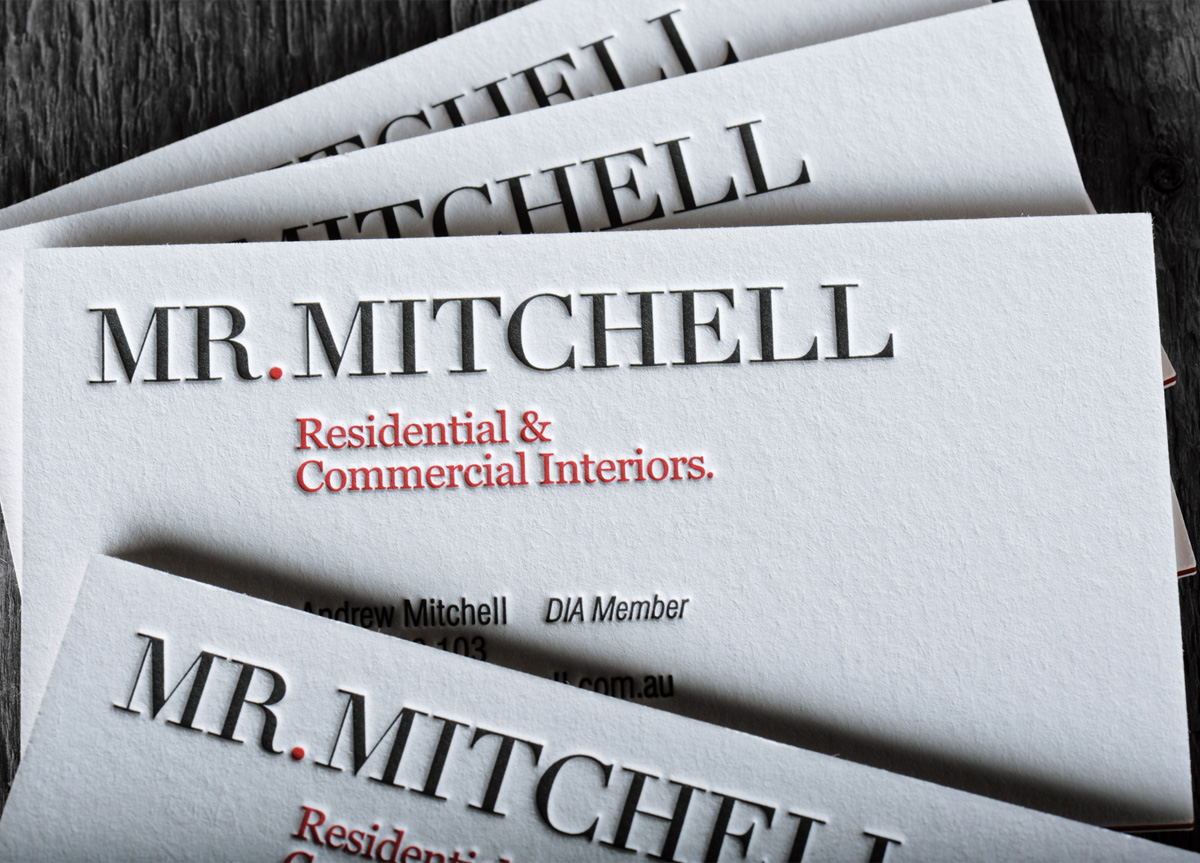 Business Card for Mr. Mitchell by Chapel Press