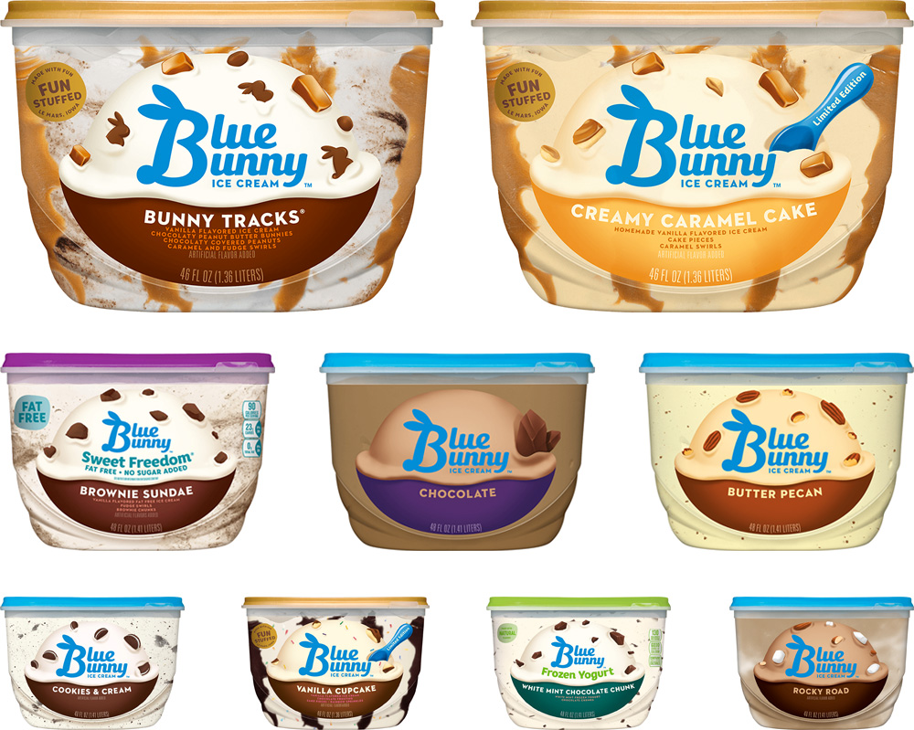 Brand New: New Logo and Packaging for Blue Bunny