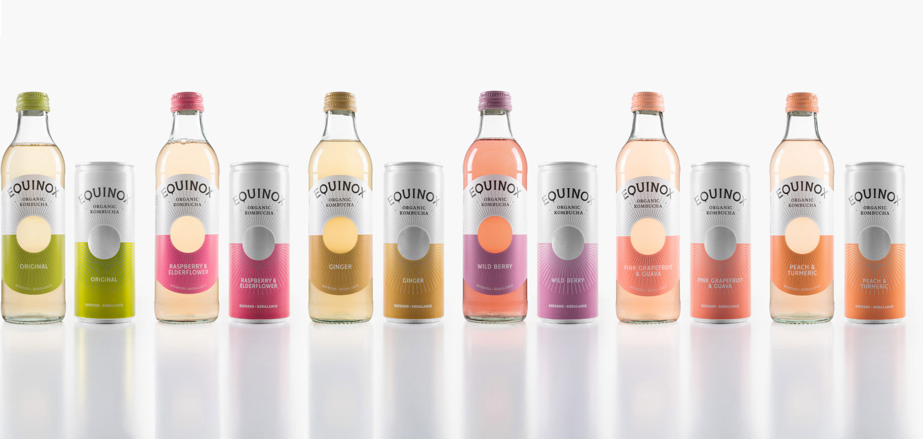 New Logo and Packaging for Equinox Organic Kombucha by Better