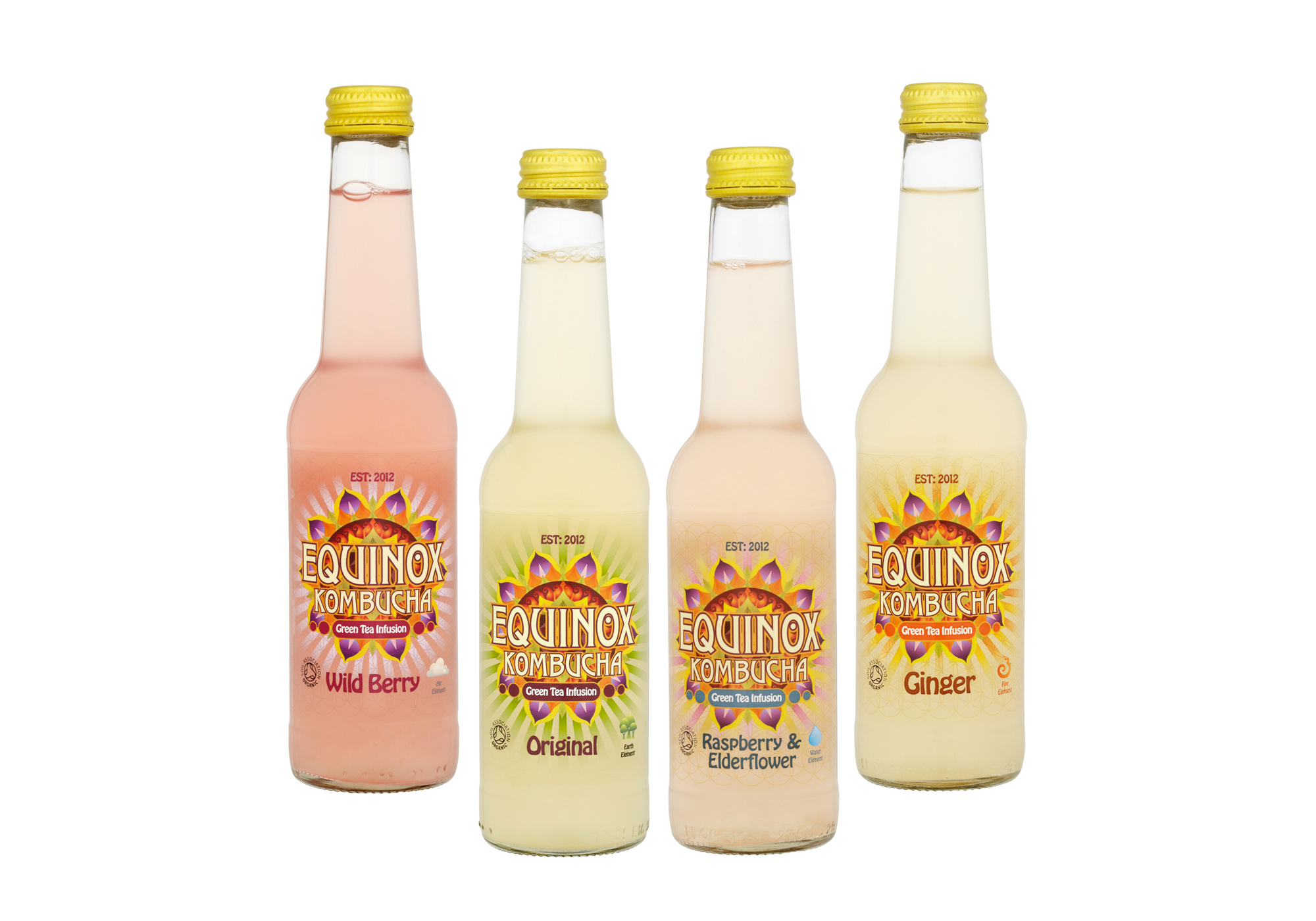 New Logo and Packaging for Equinox Organic Kombucha by Better