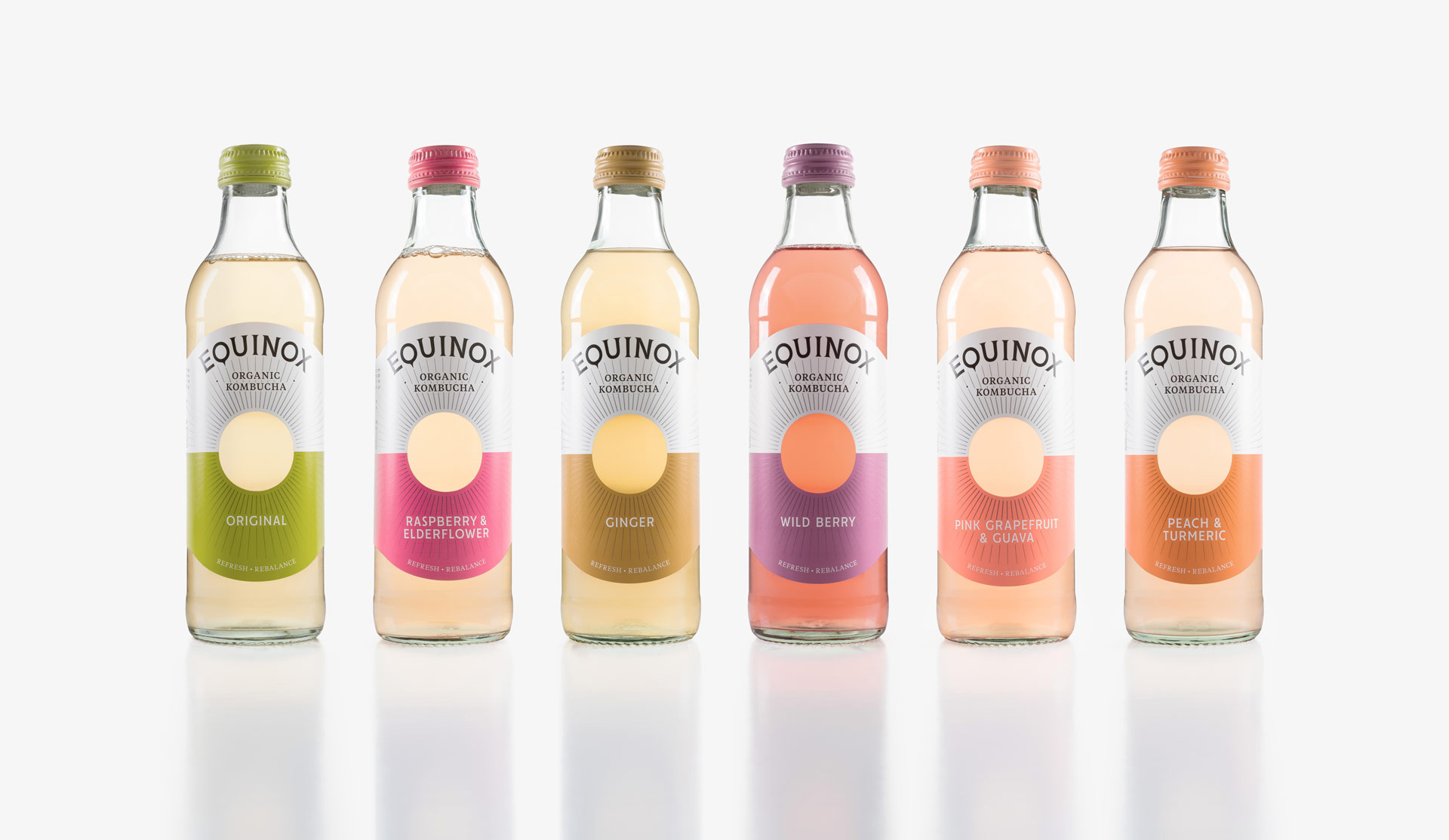 New Logo and Packaging for Equinox Organic Kombucha by Better