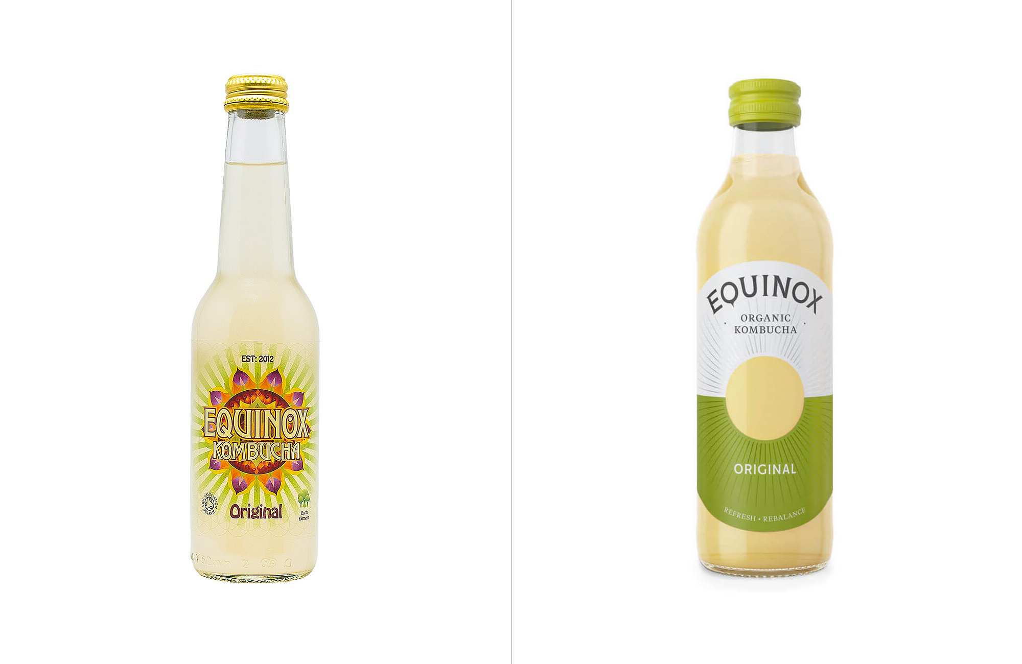 New Logo and Packaging for Equinox Organic Kombucha by Better