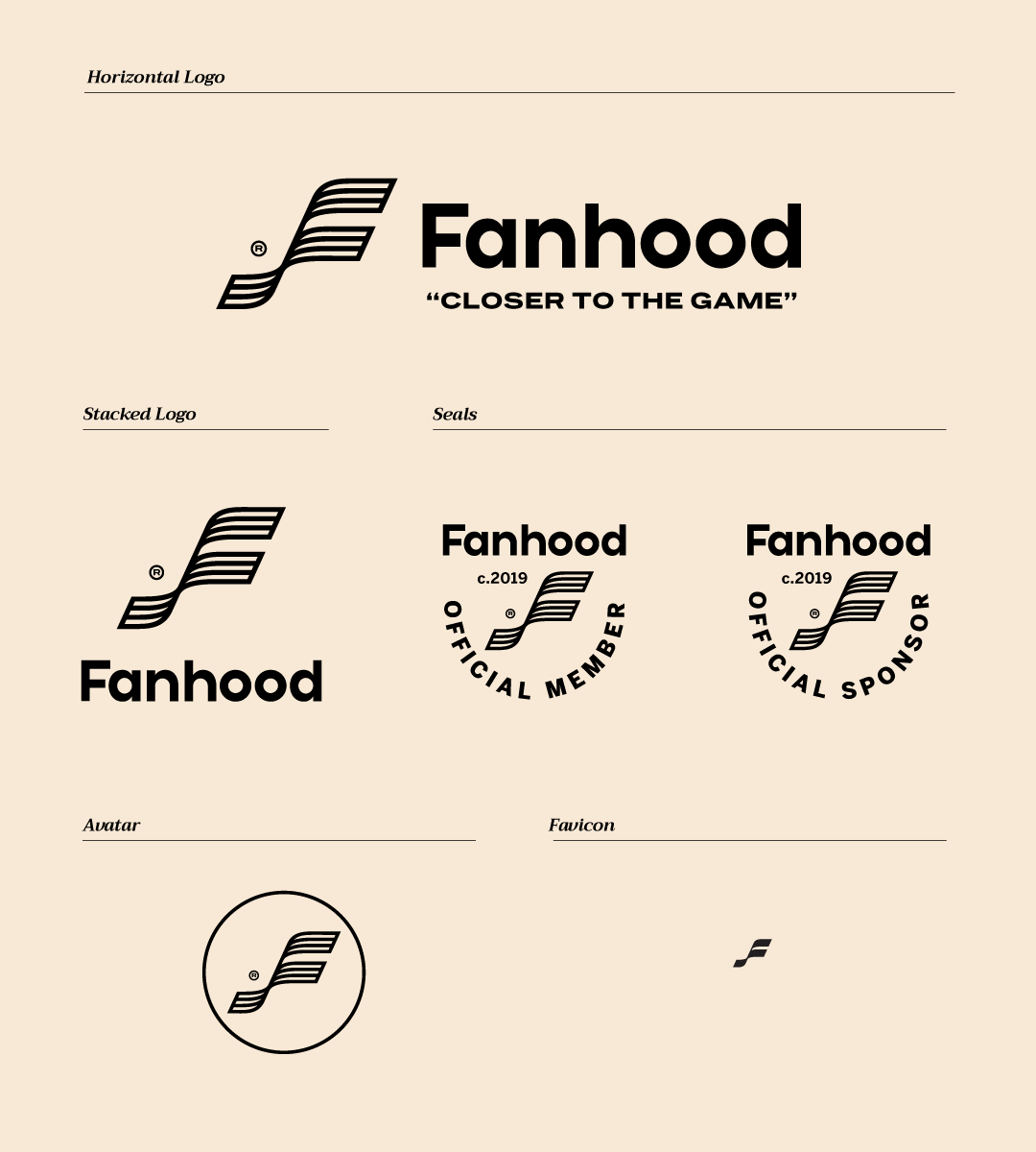 New Logo and Identity for Fanhood by Hoodzpah