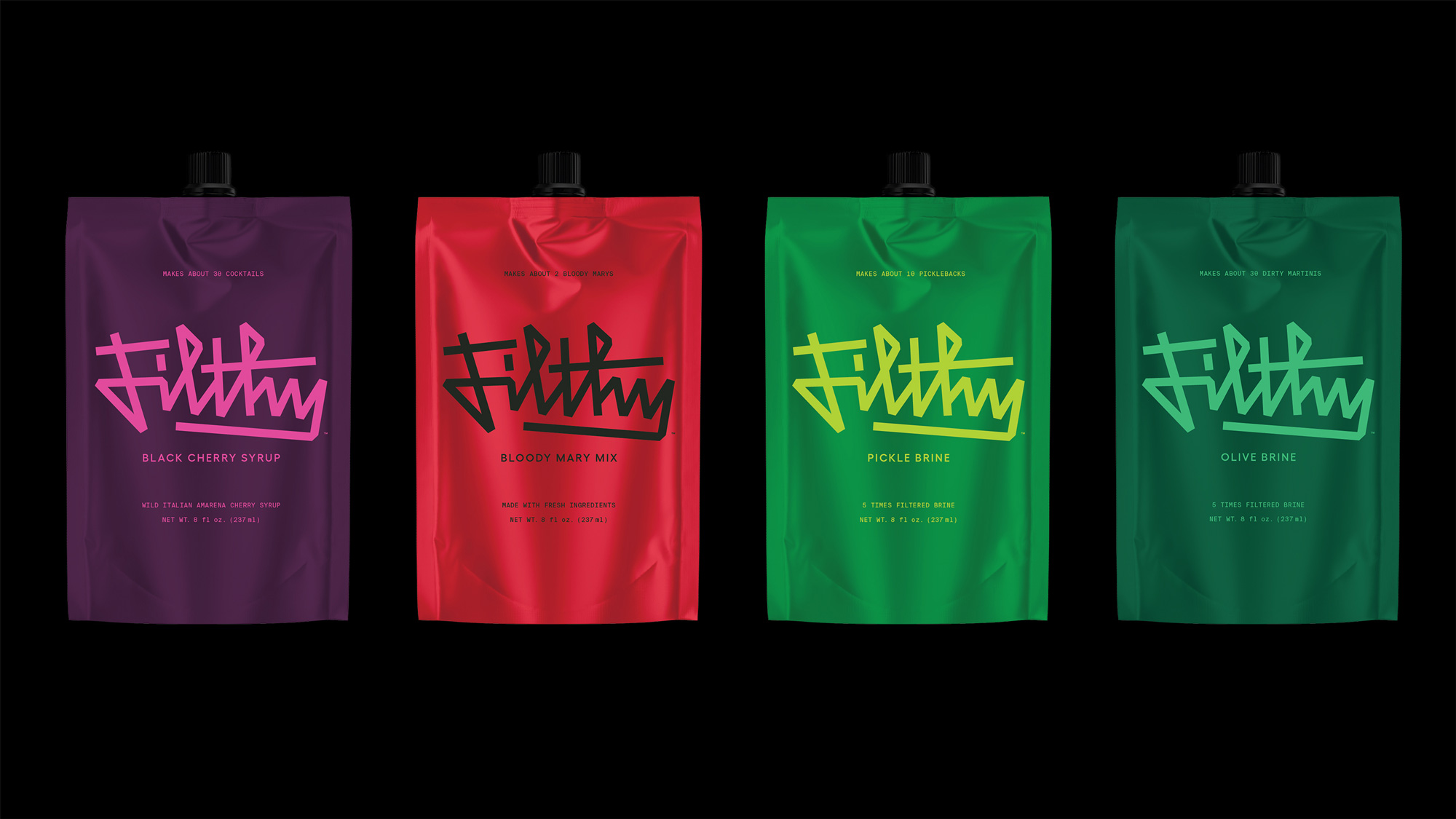 New Logo, Identity, and Packaging for Filthy Food by Mother Design