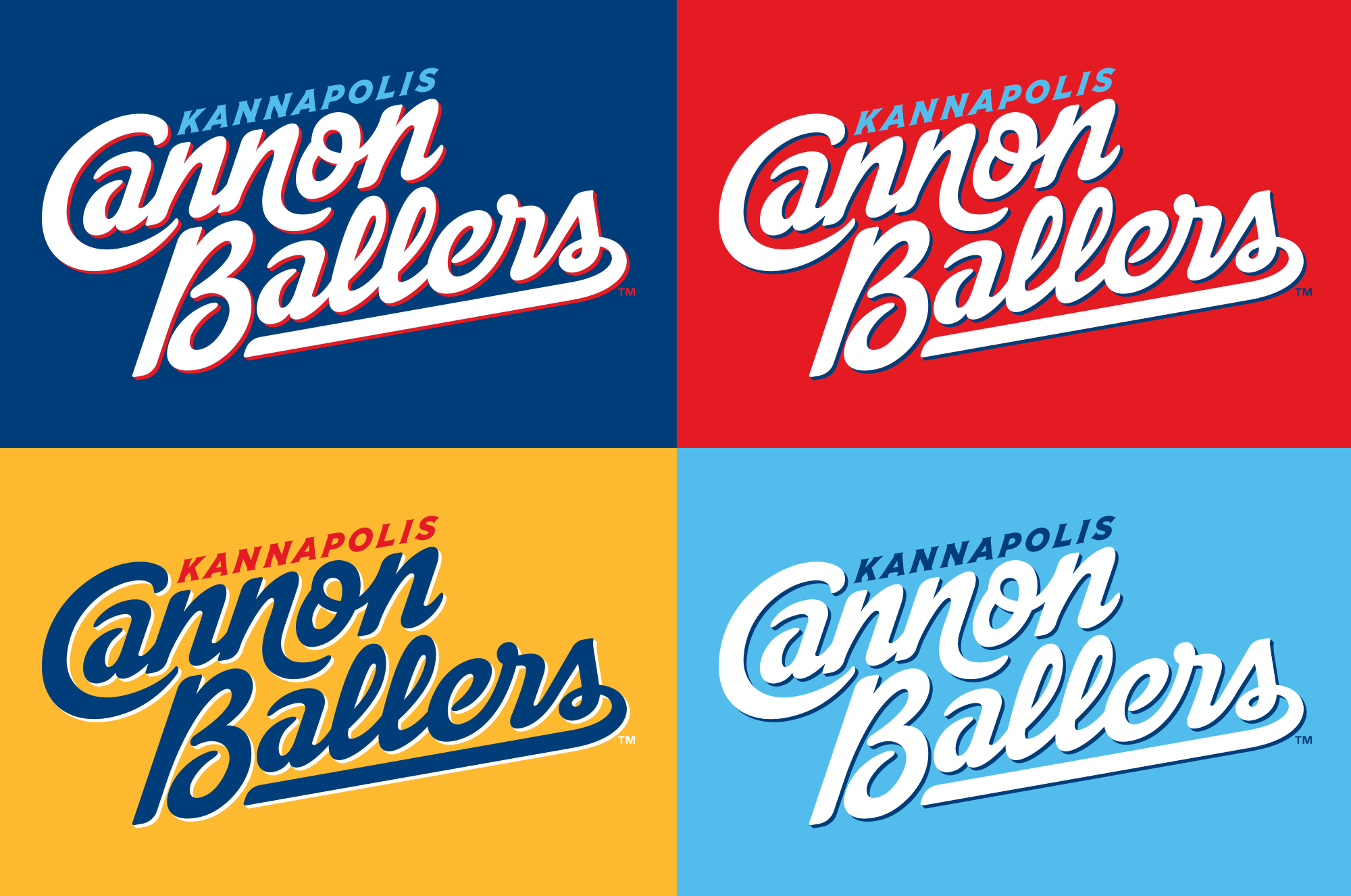 New Name and Logos for Kannapolis Cannon Ballers by Studio Simon