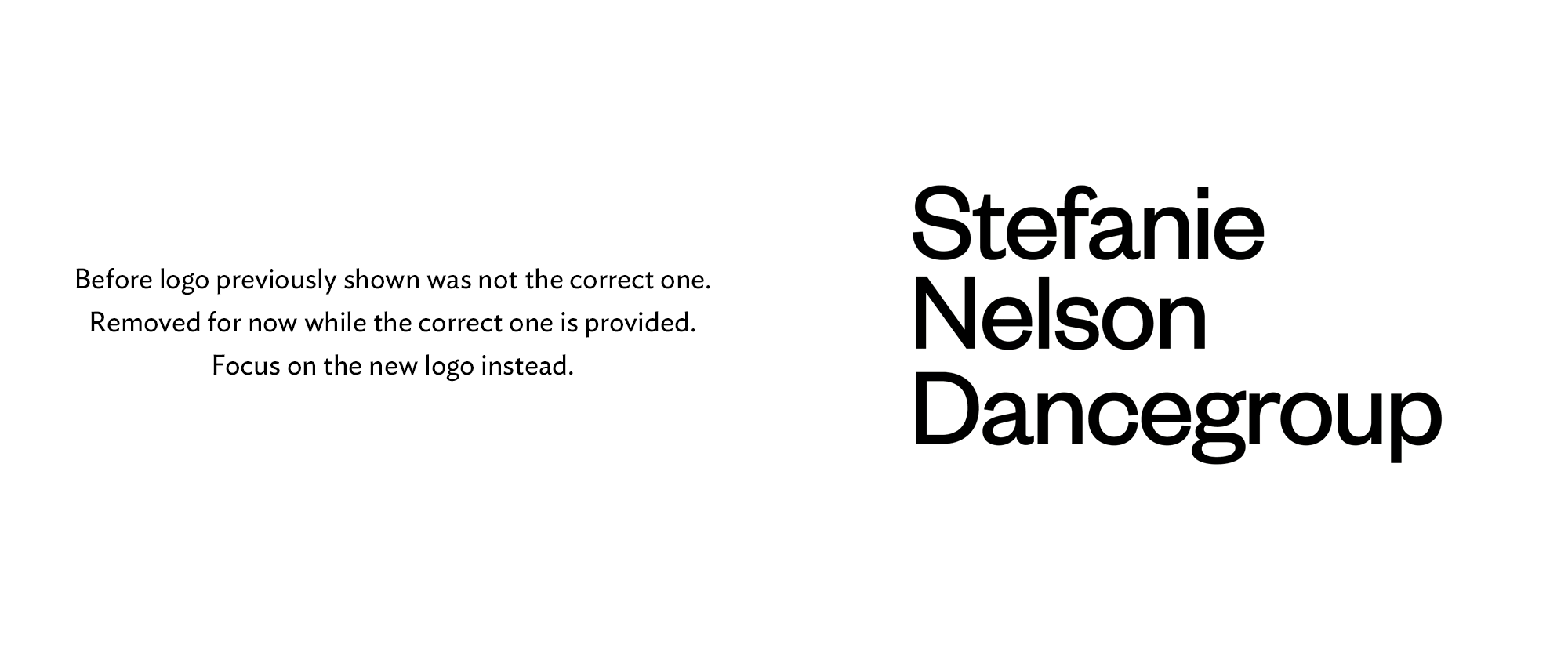 New Logo and Identity for Stefanie Nelson Dancegroup by Gretel