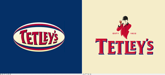 Tetley's Logo, Before and After