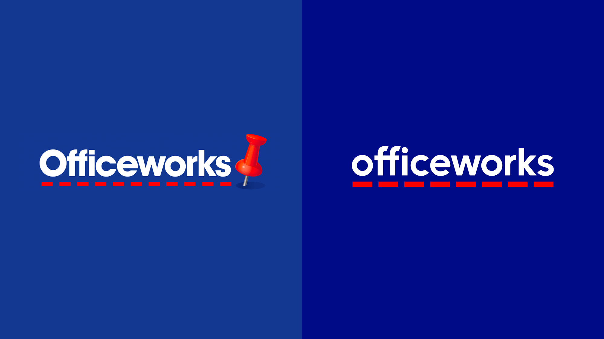 Brand New New Logo And Identity For Officeworks By Principals   Officeworks Logo Before After 