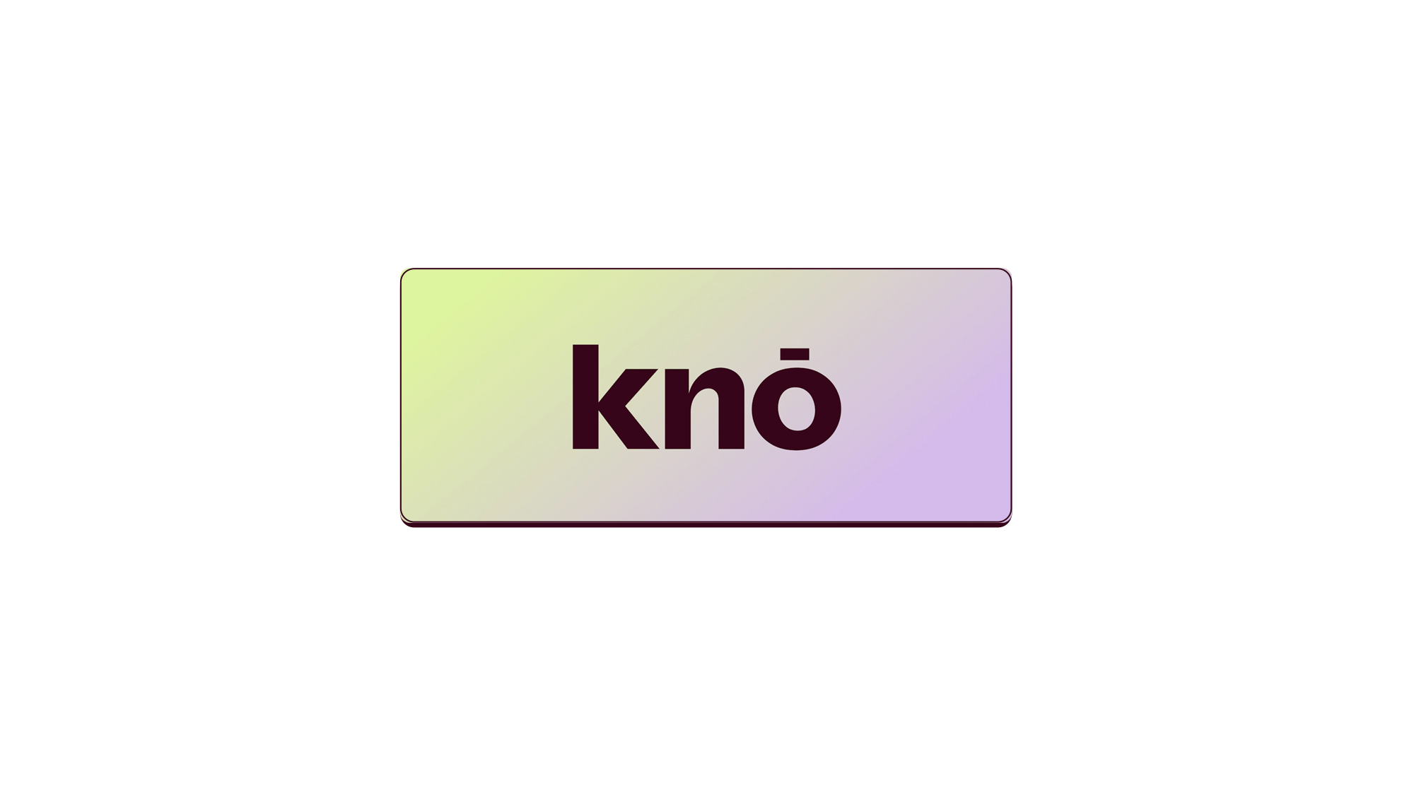 Brand New: New Logo And Identity For Knō By Big Human