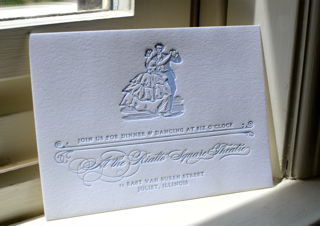 Wedding Invitation for Nina Babaniotis and Bryan Bourret by Ten Lines Pica