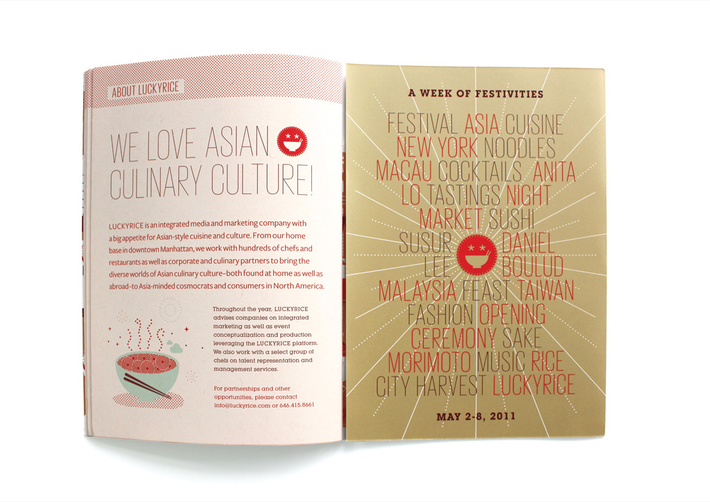Brochure and Announcement for Luckyrice by Parliament of Owls