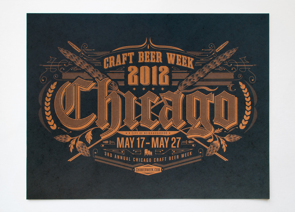 Poster for Illinois Craft Brewers Guild by Ian Law