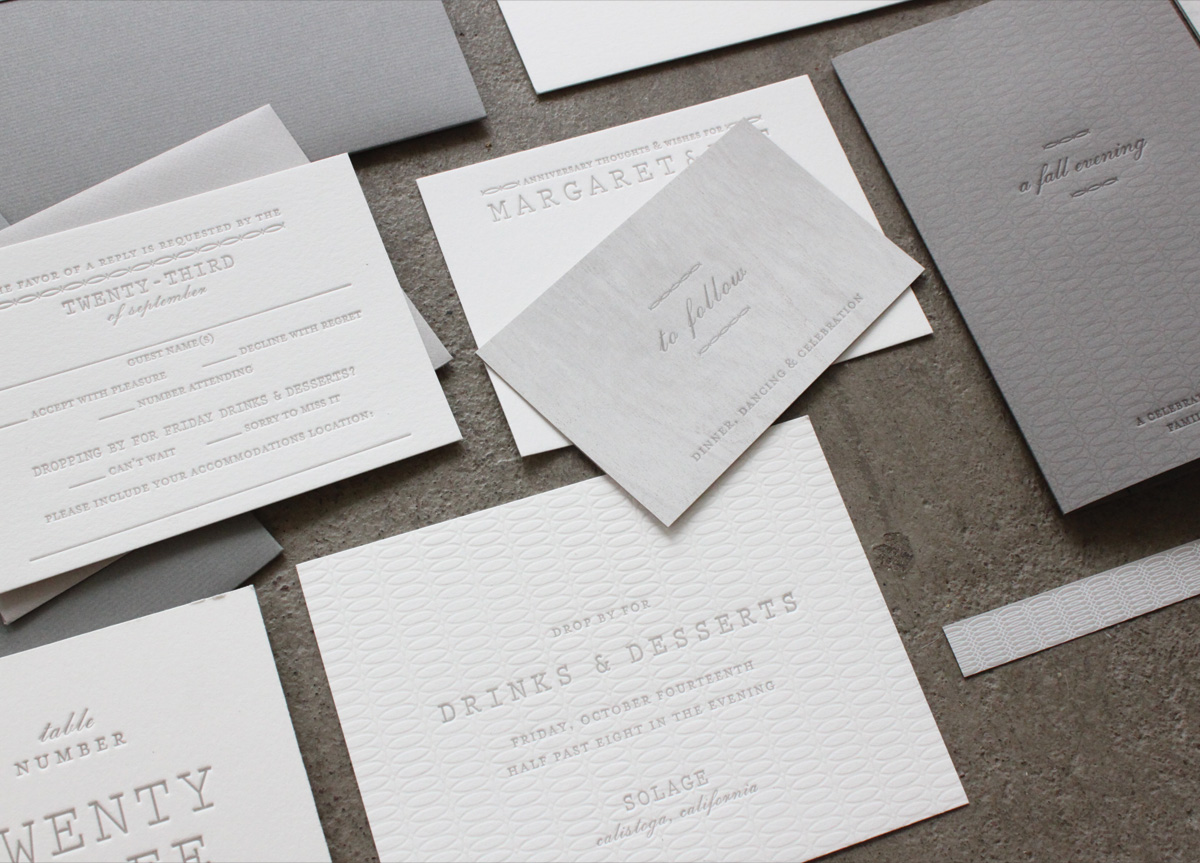 Wedding Materials for Margaret & Patrick by Stitch Design Co.