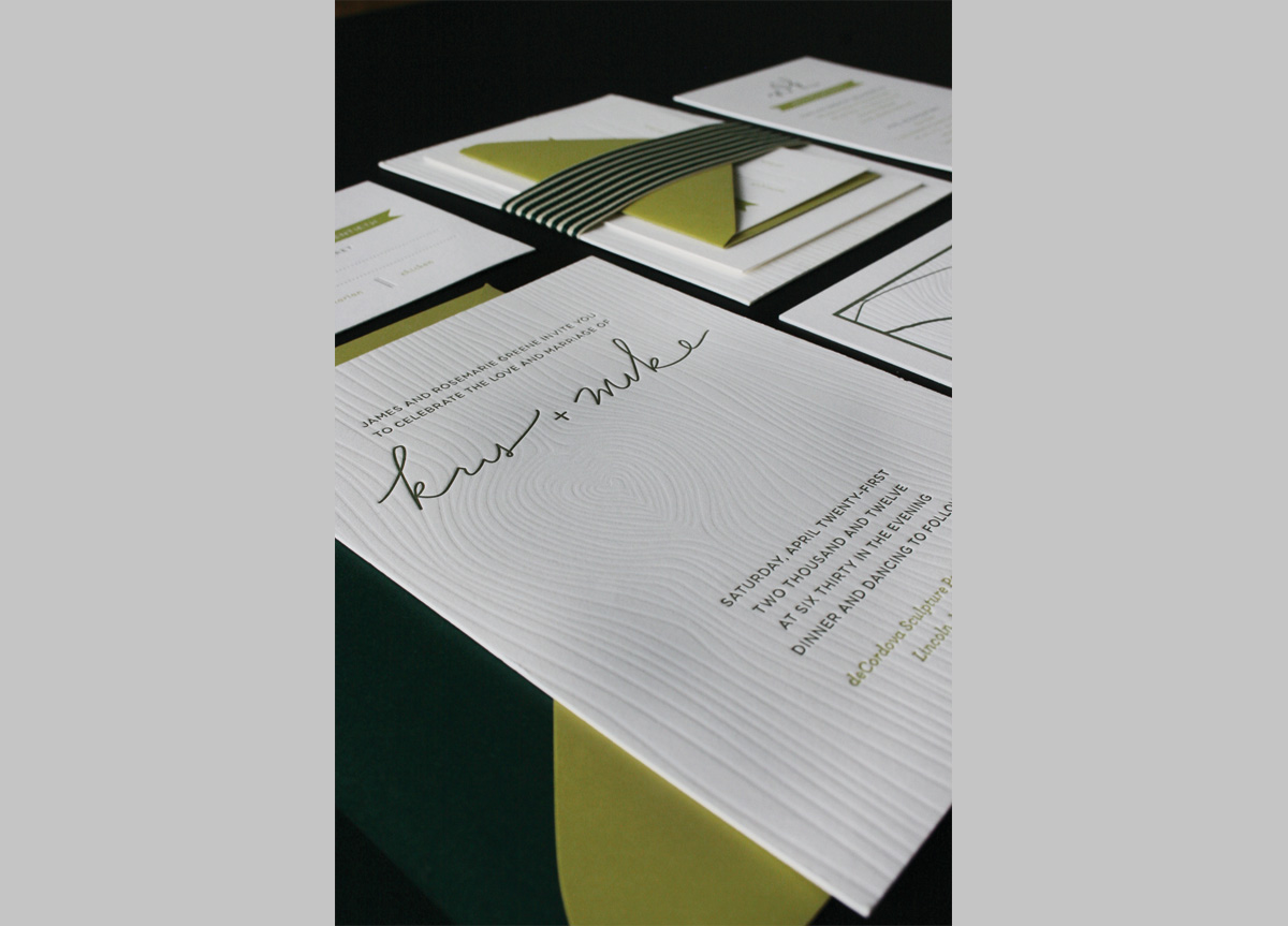 Wedding Invitation for Kris & Mike by MDG, inc.