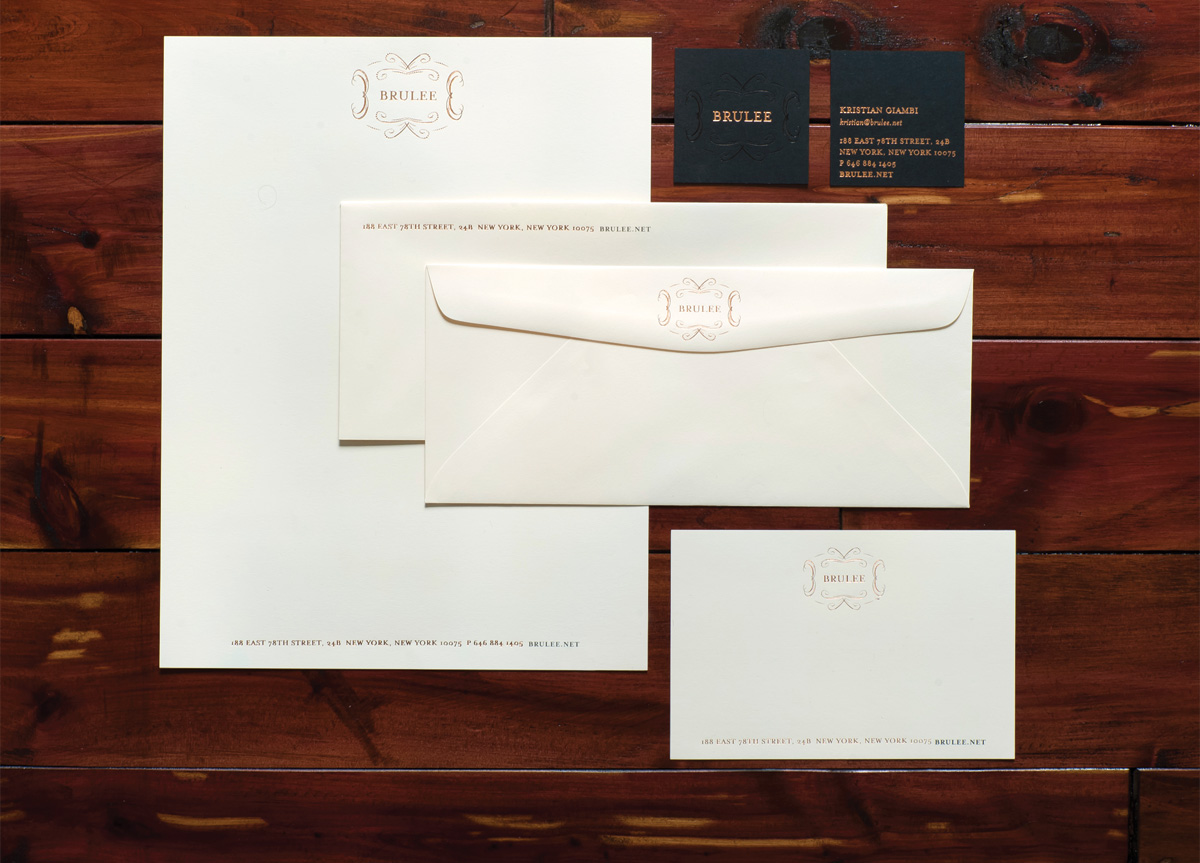 Stationery for Brulee by Deuce Creative