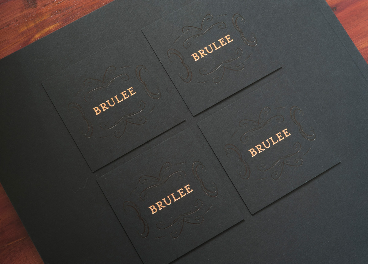 Stationery for Brulee by Deuce Creative
