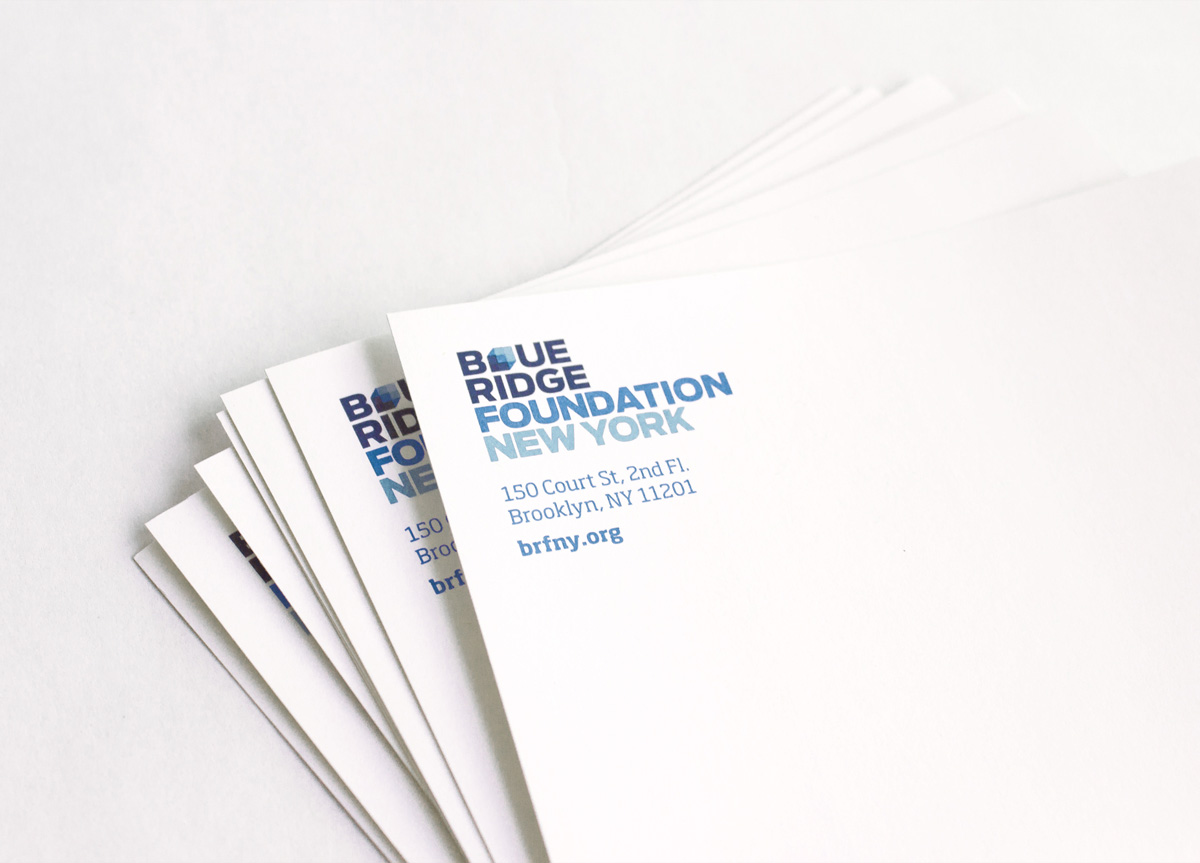 Stationery for Blue Ridge Foundation by Hyperakt