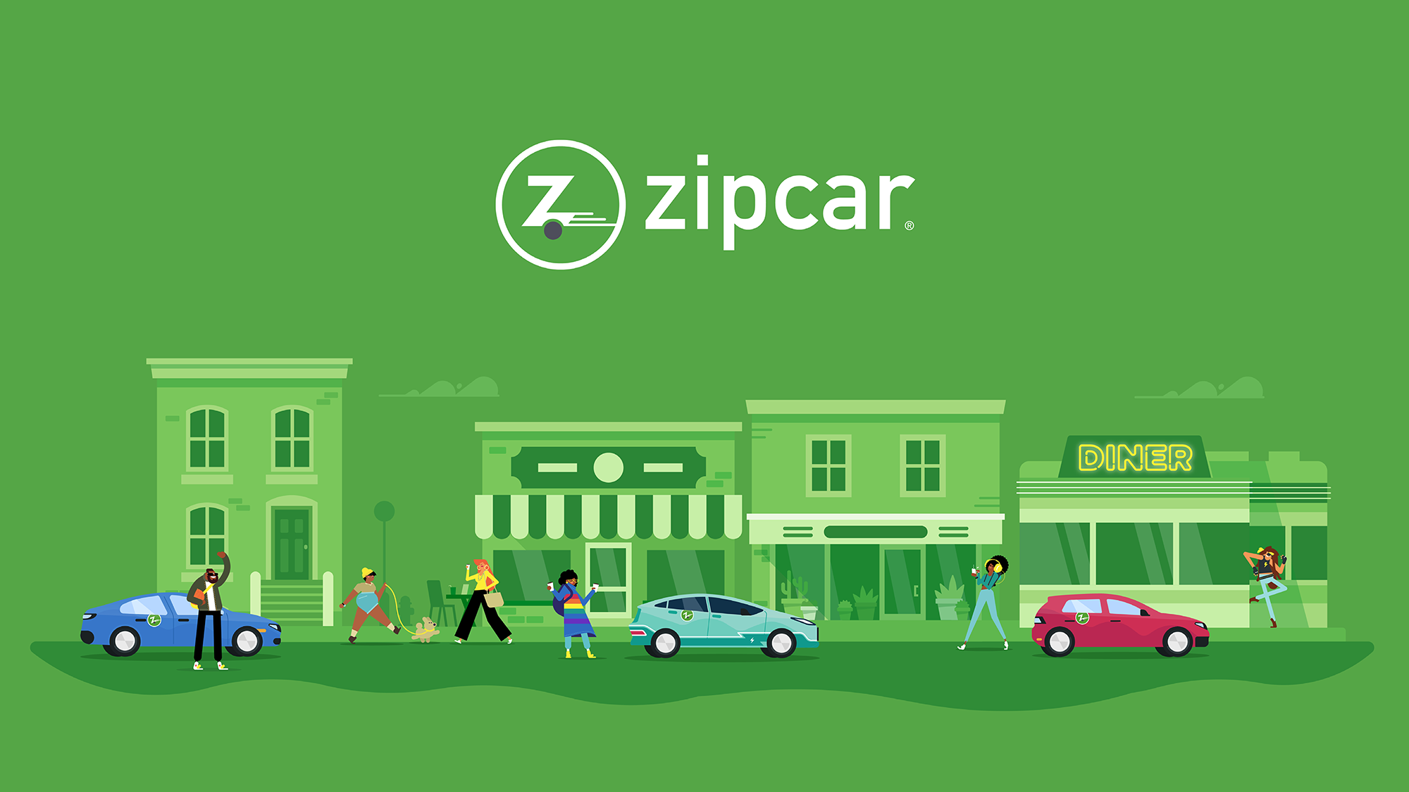 Zipcar’s fictional city, Metropolis (developed with Cub Studio)